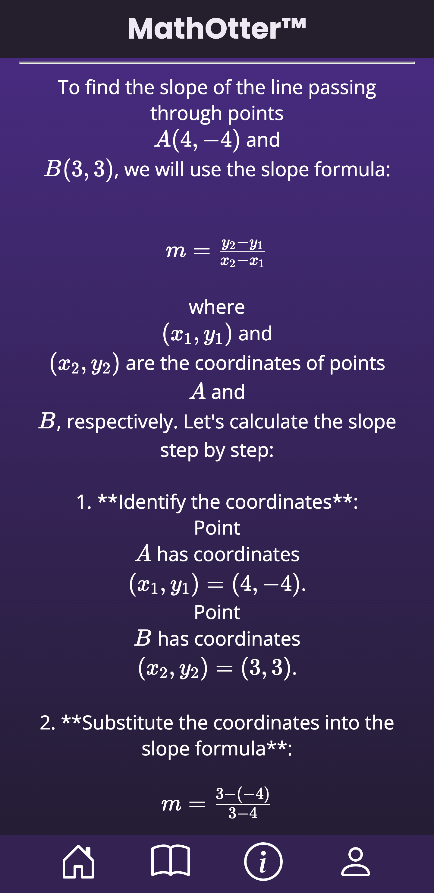 AI explanation screen